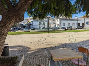 view from patio at Alcachofra Cafe in Faro
