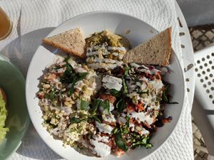 Couscous Salad at Alcachofra Cafe in Faro