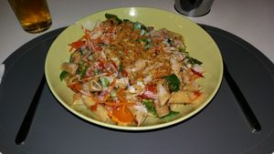 delicious pasta salad at Alcachofra Cafe in Faro