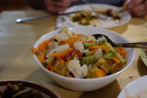 Salad at Alcachofra Cafe in Faro