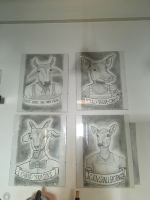 Decoration at Alcachofra Cafe in Faro