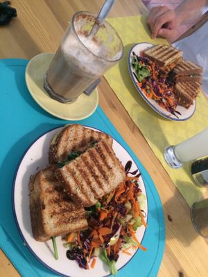 the sandwiches are a-maz-iiing! at Alcachofra Cafe in Faro