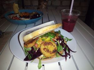 Falafel Pita at Purebox in Salzburg
