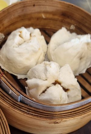 Char siew buns at Nature's Vegetarian 天然素食馆 - Bangsar Baru in Kuala Lumpur