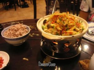 Mushroom claypot with brown rice at Nature's Vegetarian 天然素食馆 - Bangsar Baru in Kuala Lumpur