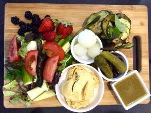 Vegan tasting plate at Abitza in Upwey