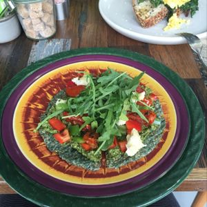 raw Italian pizza at Wholefood Merchants Kitchen in Ferntree Gully