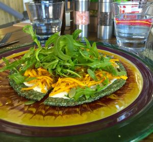 Raw Vegan Moroccan pizza at Wholefood Merchants Kitchen in Ferntree Gully