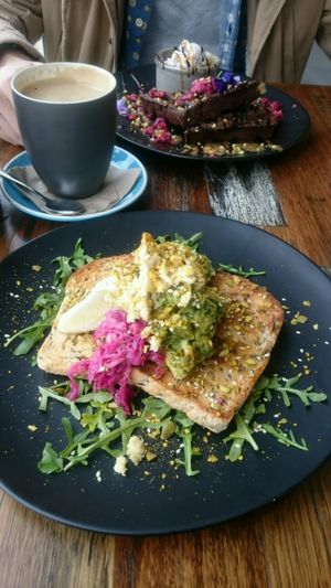 Smashed Avo on toast  at Wholefood Merchants Kitchen in Ferntree Gully
