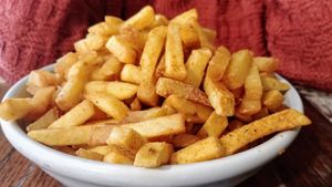 Large chips  at Wholefood Merchants Kitchen in Ferntree Gully