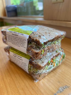 Sandwiches to go from the cooler   at Oryana Natural Foods Market in Traverse City