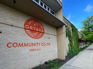 Oryana Market - sign outside  at Oryana Natural Foods Market in Traverse City
