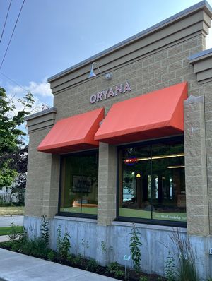 Oryana Cafe  - sign outside  at Oryana Natural Foods Market in Traverse City