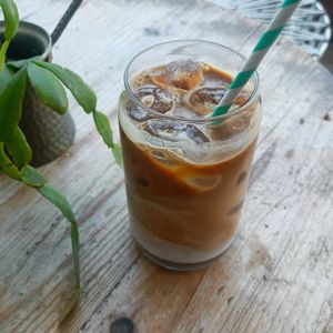 Iced latte at Love Your Soul in Parkdale