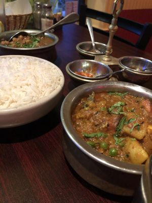 Channa Masala & Veg Curry  at Curry Station - Clark Blvd in Sarasota