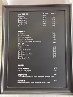 Menu #3 at Natural Juice Bar in Marbella