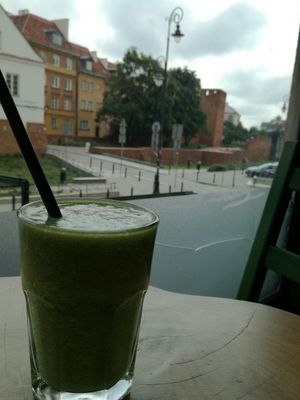 Green smoothie at Organic Coffee Stare Miasto in Warsaw