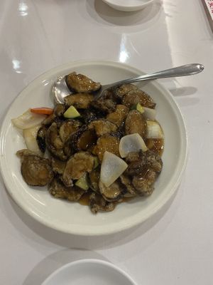 Sweat and sour mushrooms 탕수버서ㅅ  at Shindongyang - 신동양반점 in Seoul