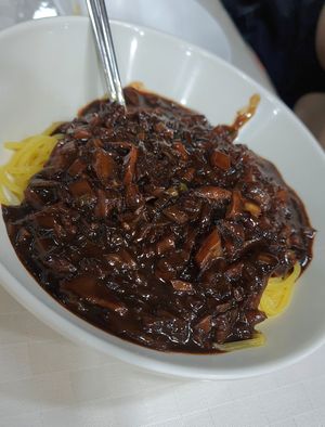 Jjajangmyeon #Veganuary at Shindongyang - 신동양반점 in Seoul