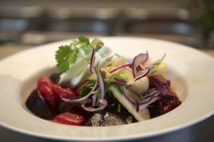 Beetroot with gnocchi at Bistro & Cafe Gartenliebe in Weimar