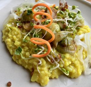 brussel sprouts / risotto at Bistro & Cafe Gartenliebe in Weimar