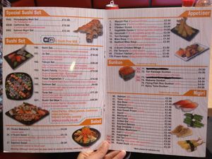 Menu 2/5 at U Sushi in Cambridge