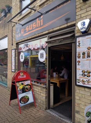 U-Sushi Store Front at U Sushi in Cambridge