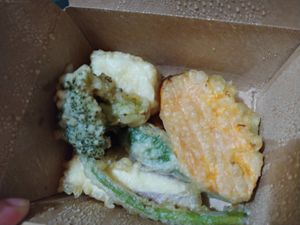 Vegetable Tempura nice and crispy at Heiwa Shokudo in Asheville