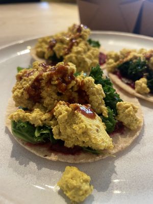 Awful tofu tacos  at Hot Numbers Coffee - Gwydir St in Cambridge