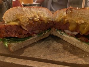 Vegan burger  at RizRaz - Kompagnistraede in Copenhagen