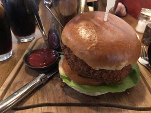 Veggie burger at RizRaz - Kompagnistraede in Copenhagen