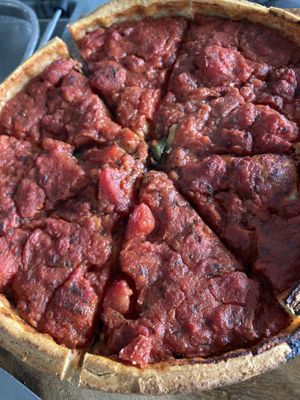 stuffed spinach and mushroom  at Zachary's Chicago Pizza - Rockridge in Oakland