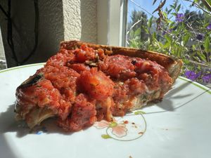 Vegan Spinach and Mushroom  at Zachary's Chicago Pizza - Rockridge in Oakland