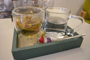 Chamomile Tea, which even came with jelly beans! (such a nice touch) at Coffee of Philosophy in Hamilton