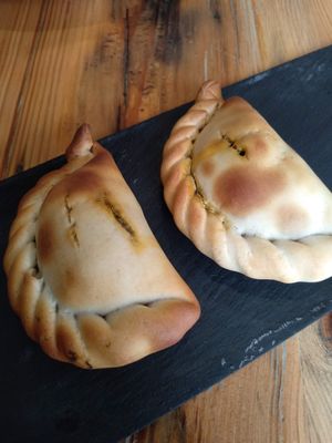 Empanadillas veganas at A Factoria Verde in A Coruna
