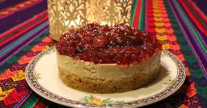 Tarta de queso vegana at A Factoria Verde in A Coruna