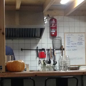 open kitchen  at A Factoria Verde in A Coruna