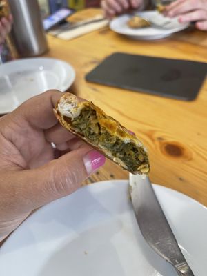 Inside the empanadas   at A Factoria Verde in A Coruna