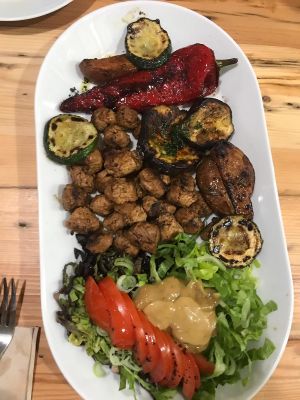 Raxo vegano at A Factoria Verde in A Coruna