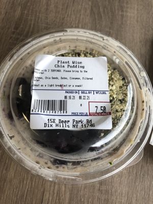 Chia pudding  at Plant Wise in Dix Hills