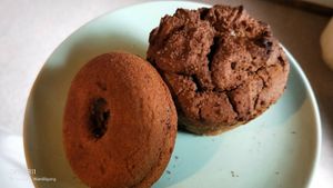 Donut and muffin at Wild Thyme Cafe in Bright