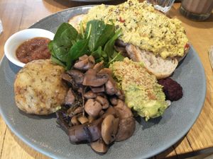Big vegan brekky at Wild Thyme Cafe in Bright