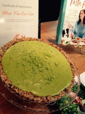 Vegan Lime and Avocado Tart at Wild Thyme Cafe in Bright
