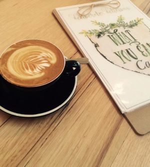Our coffee is a unique certified organic blend, made with filtered water and a selection of dairy and nut milks at Wild Thyme Cafe in Bright