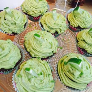 What You Eat's lime, mint and avocado vegan tarts...to live for! at Wild Thyme Cafe in Bright