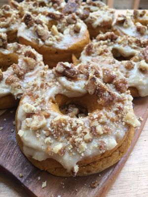 Apple, Walnut and Macadamia Vegan Donuts! Yep we are in love :) at Wild Thyme Cafe in Bright