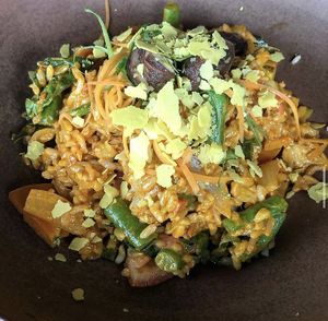 Vegan paella  at Moksa in Ubud