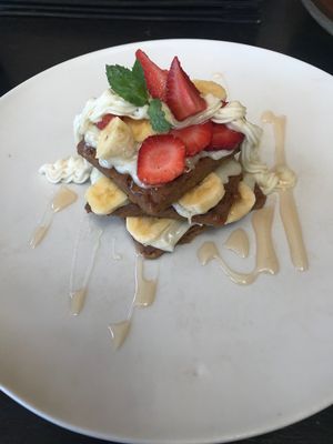 Vegan waffles (raw)  at Moksa in Ubud