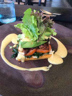 Tempeh Benedict  at Moksa in Ubud