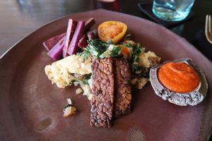 Vegan omelette- delicious! at Moksa in Ubud